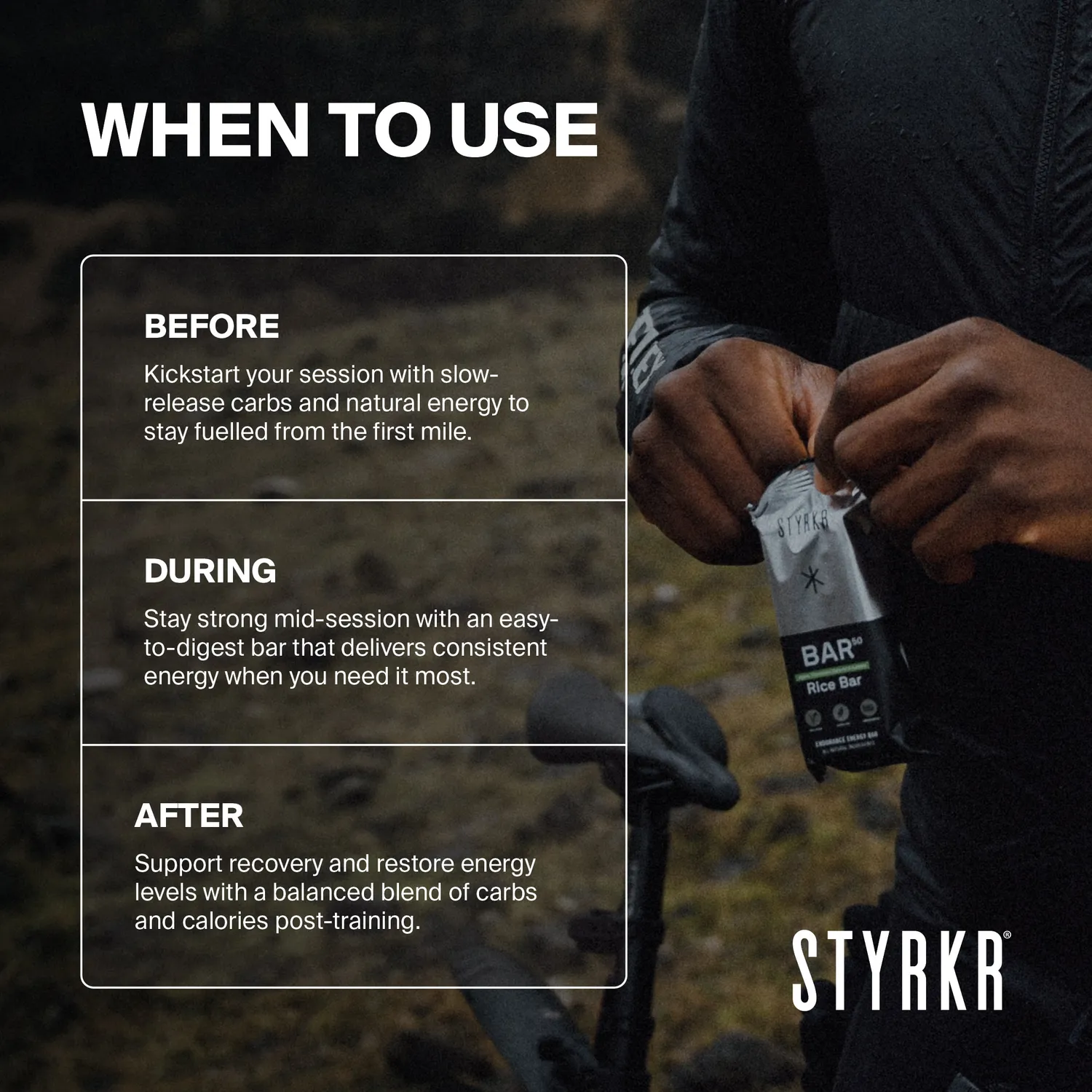 Styrkr BAR50 Apple Cinnamon Caramel energibar 12-pack 50 g kolhydrater
