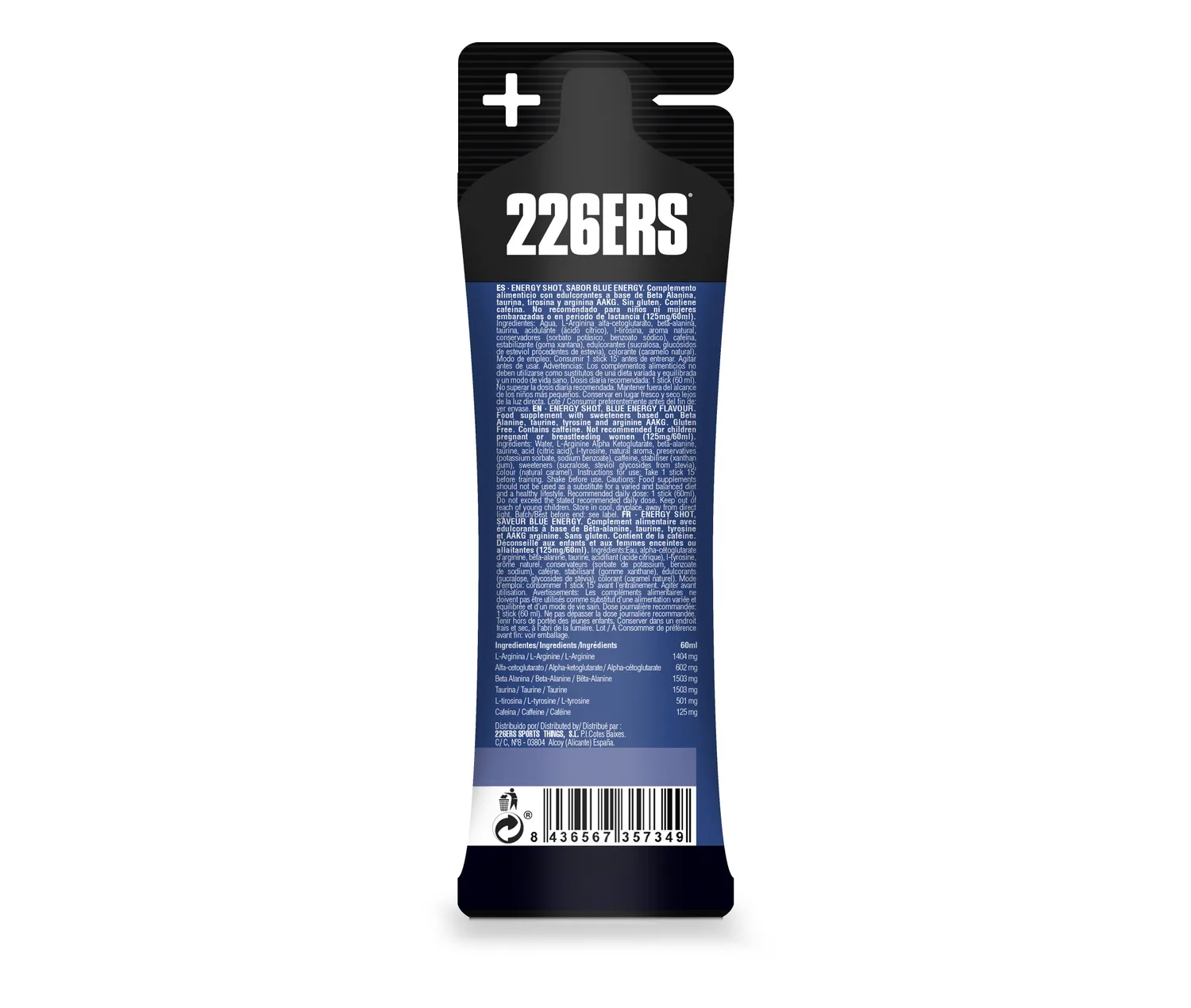 226ERS Energy Shot stick 60ml koffein