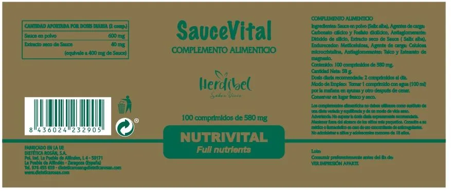 Herdibel SauceVital tabletter 100 st pilbark