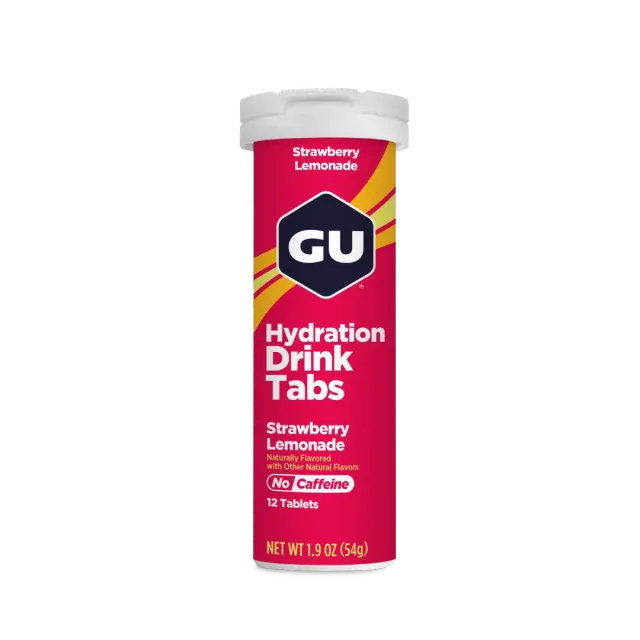 GU Energy Hydration Tabs vätsketabletter strawberry lemonade 4-pack