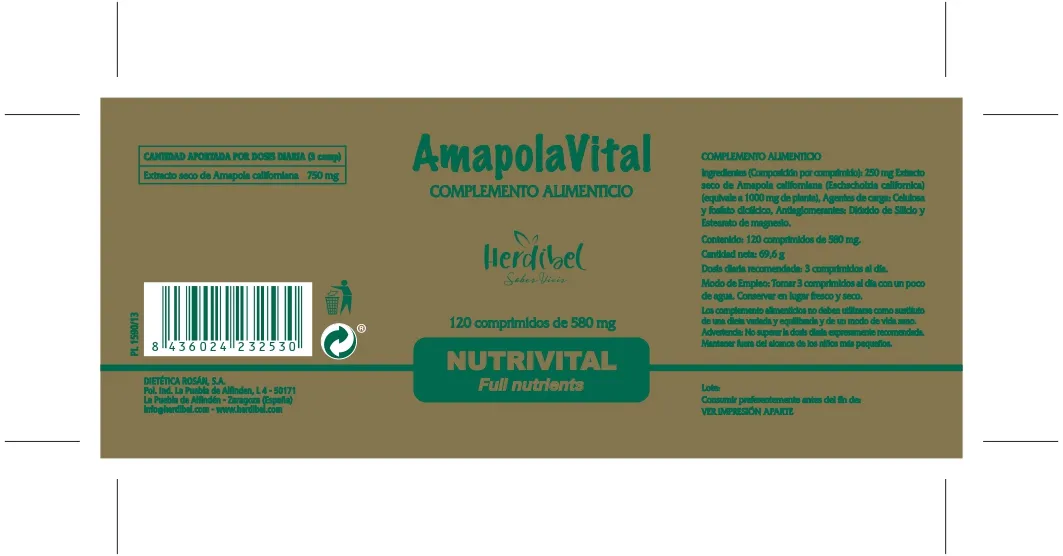 Herdibel AmapolaVital tabletter 120 st sömn