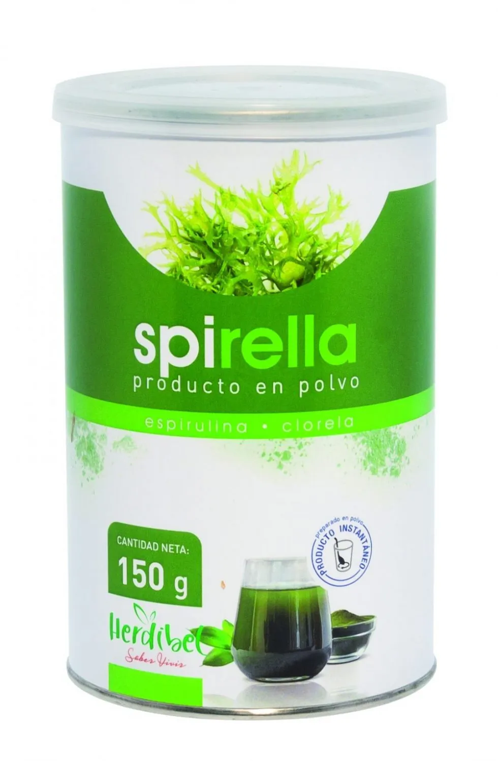 Herdibel Spirella pulver 150 g spirulina chlorella