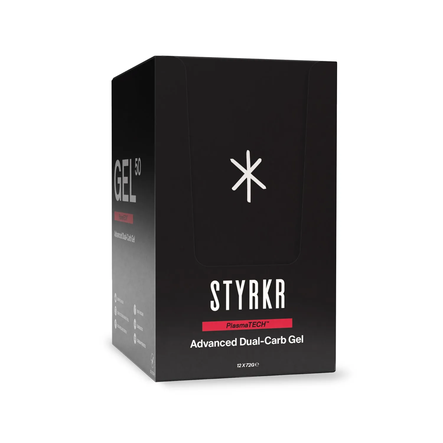 Styrkr GEL50 energigel mixed berry 12-pack 50 g kolhydrater