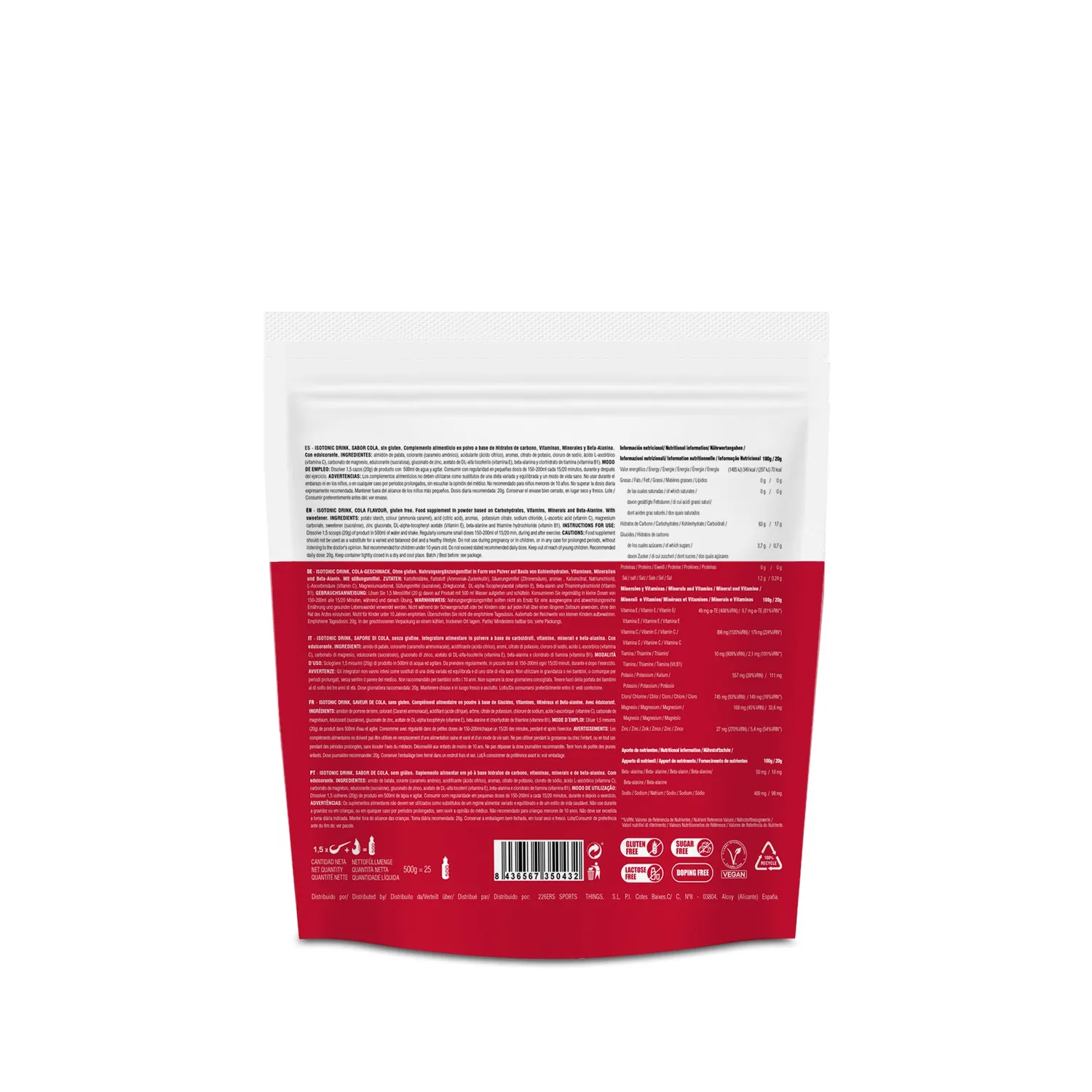 226ERS Isotonic Drink sportdryck 500g citron elektrolyter