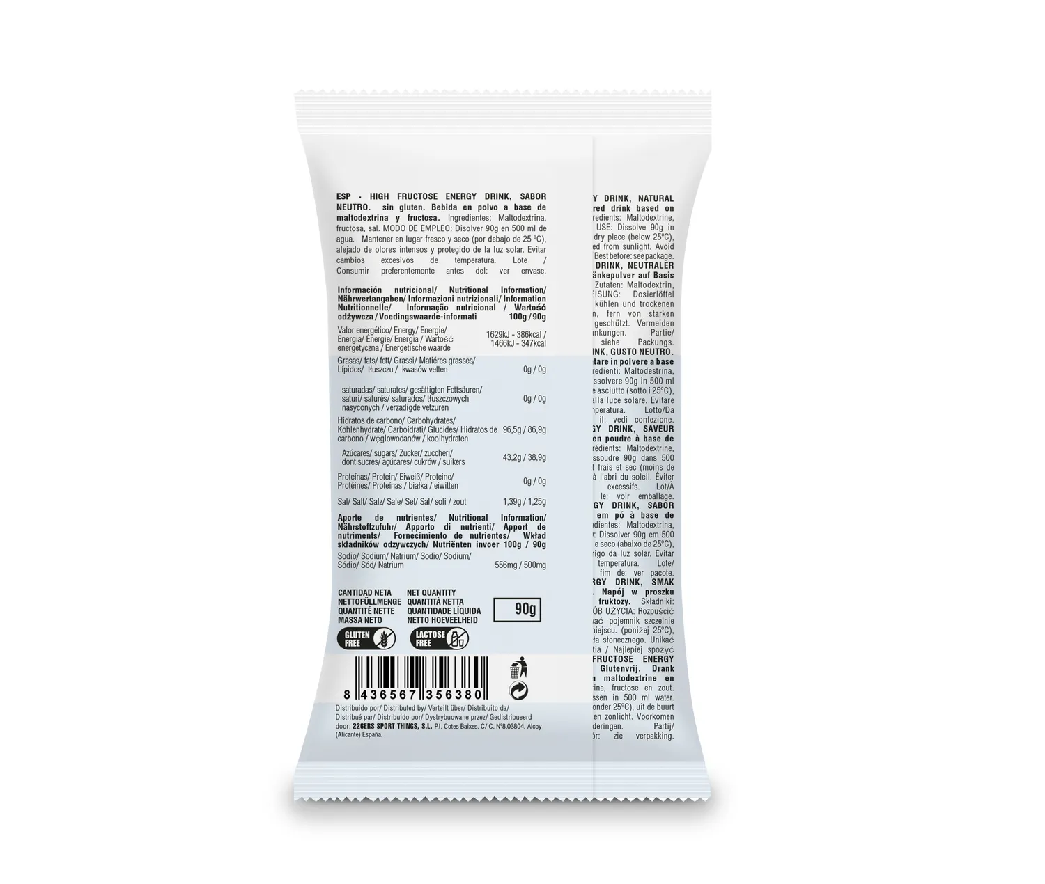 226ERS High Fructose energidryck neutral 90 g