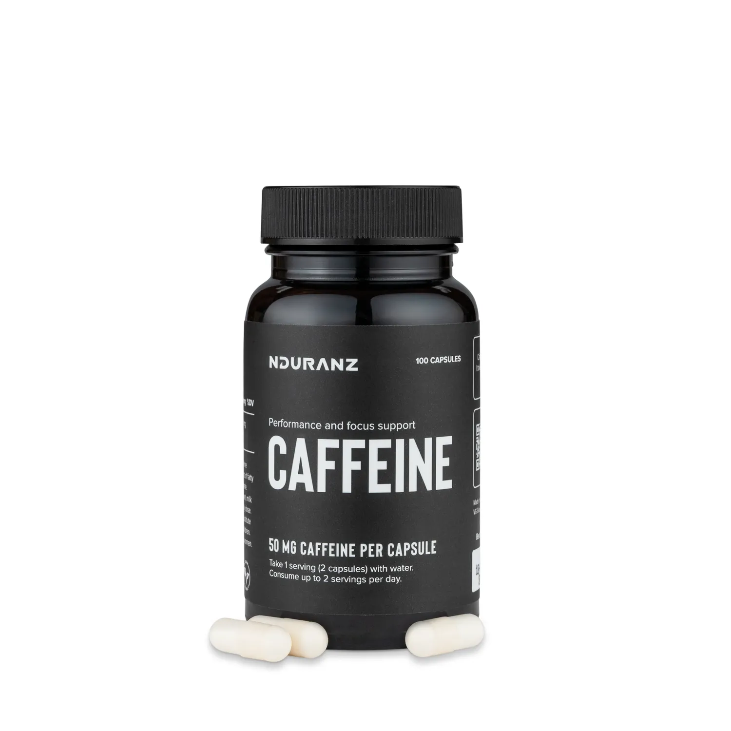 Nduranz Caffeine koffeinkapslar 50 mg ren koffein
