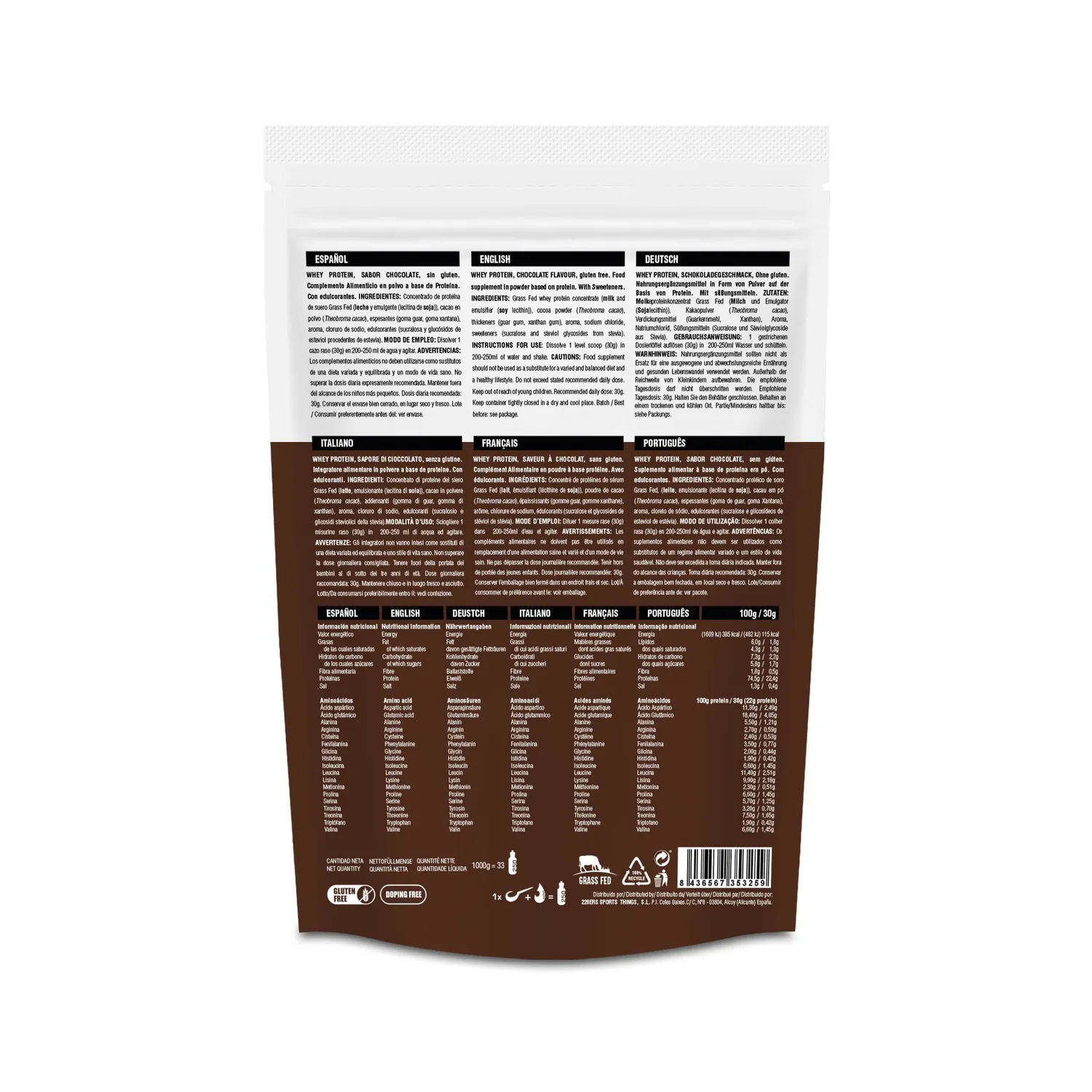 226ERS Whey Protein vassle 1 kg vanilj gräsbetat
