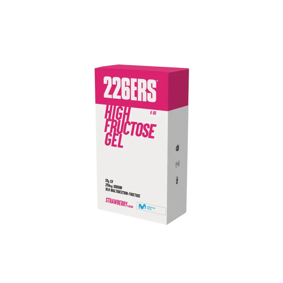 226ERS High Fructose Gel energigel Jordgubb 6 x 80 g 55 g kolhydrat