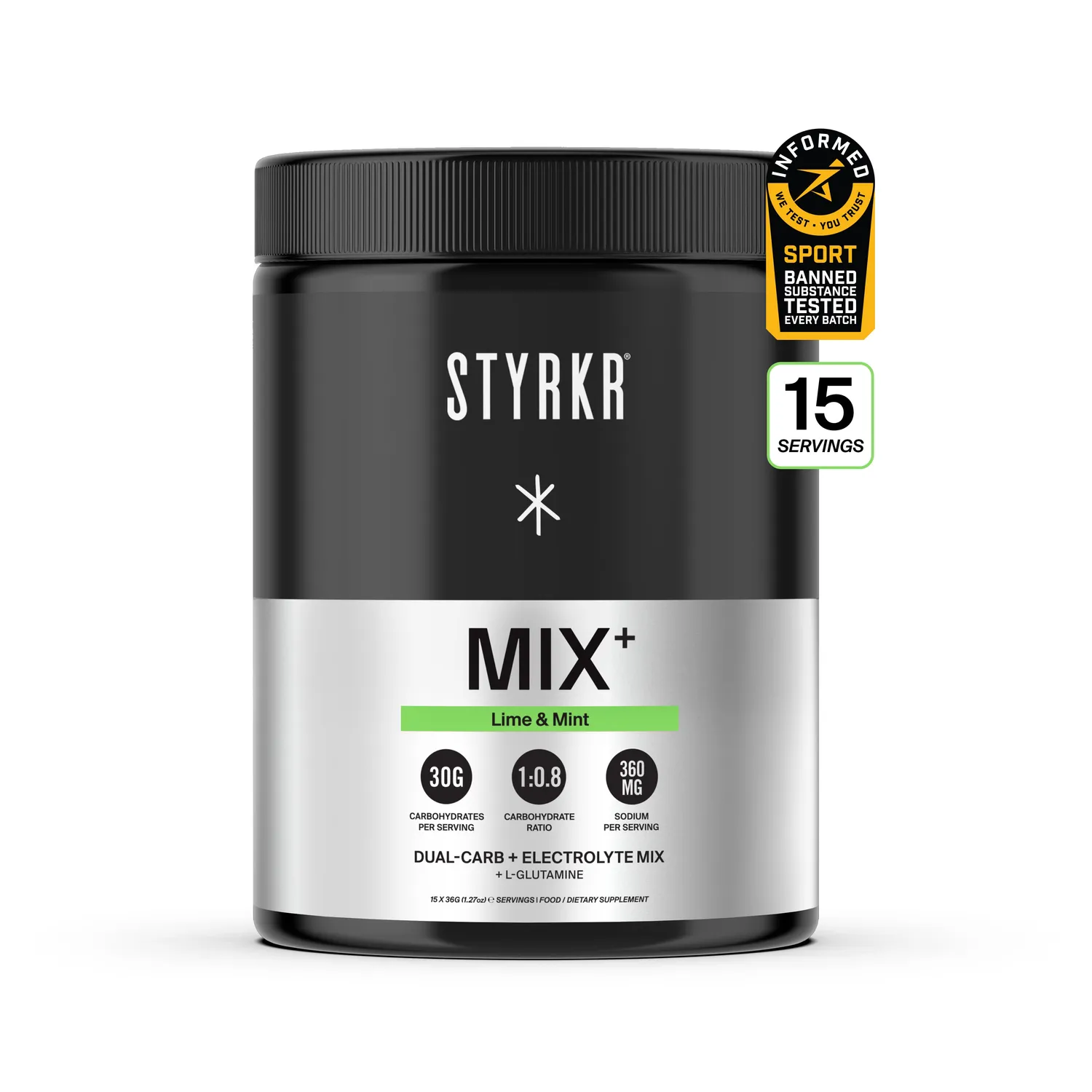 Styrkr MIX+ Lime Mint sportdryck 555 g