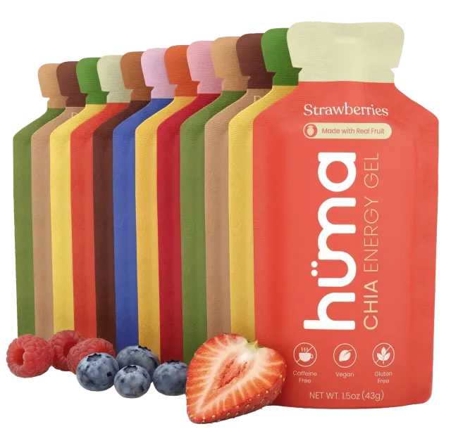 Hüma Original Mix energigel 6-pack koffeinfri och koffein