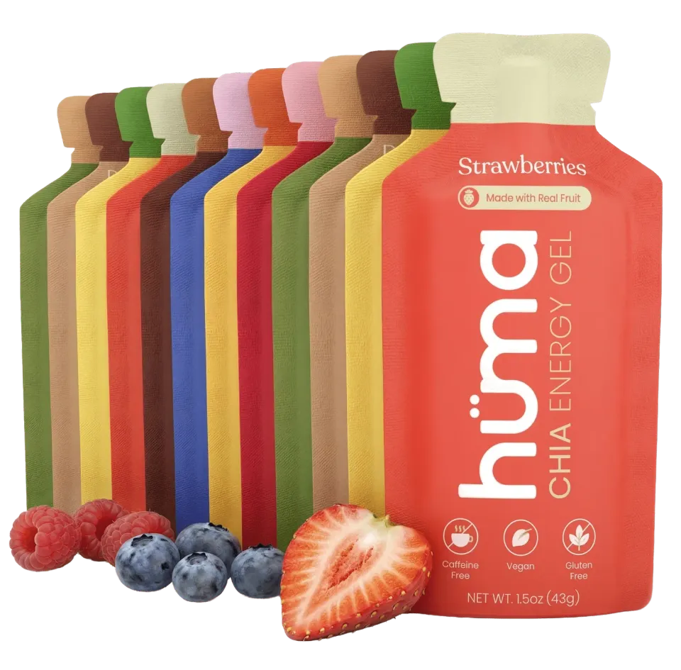 Hüma Original Mix energigel 6-pack koffeinfri och koffein