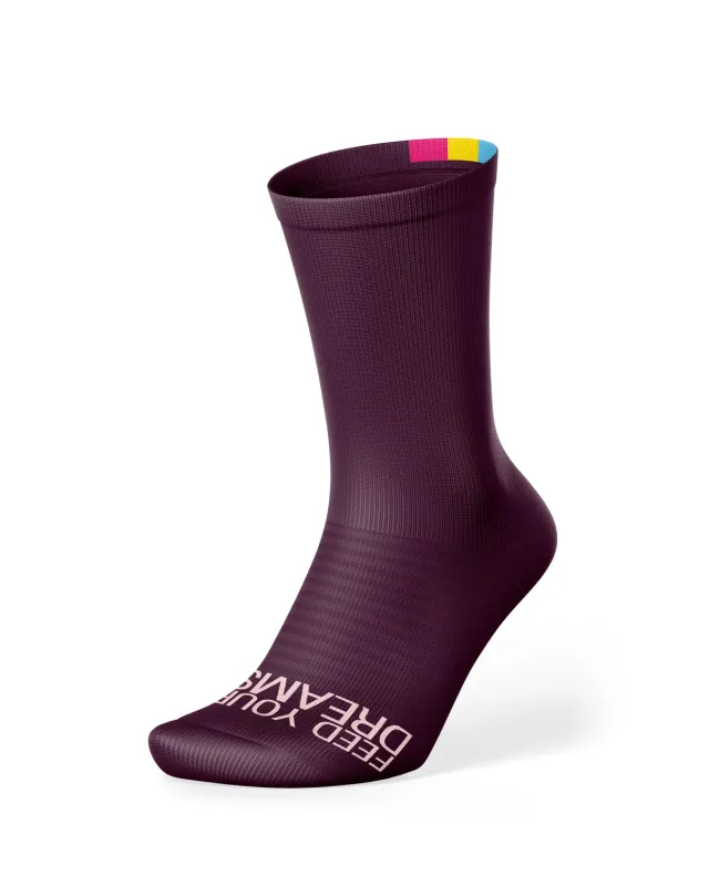 226ERS Sports Socks strumpor burgundy slitstarka