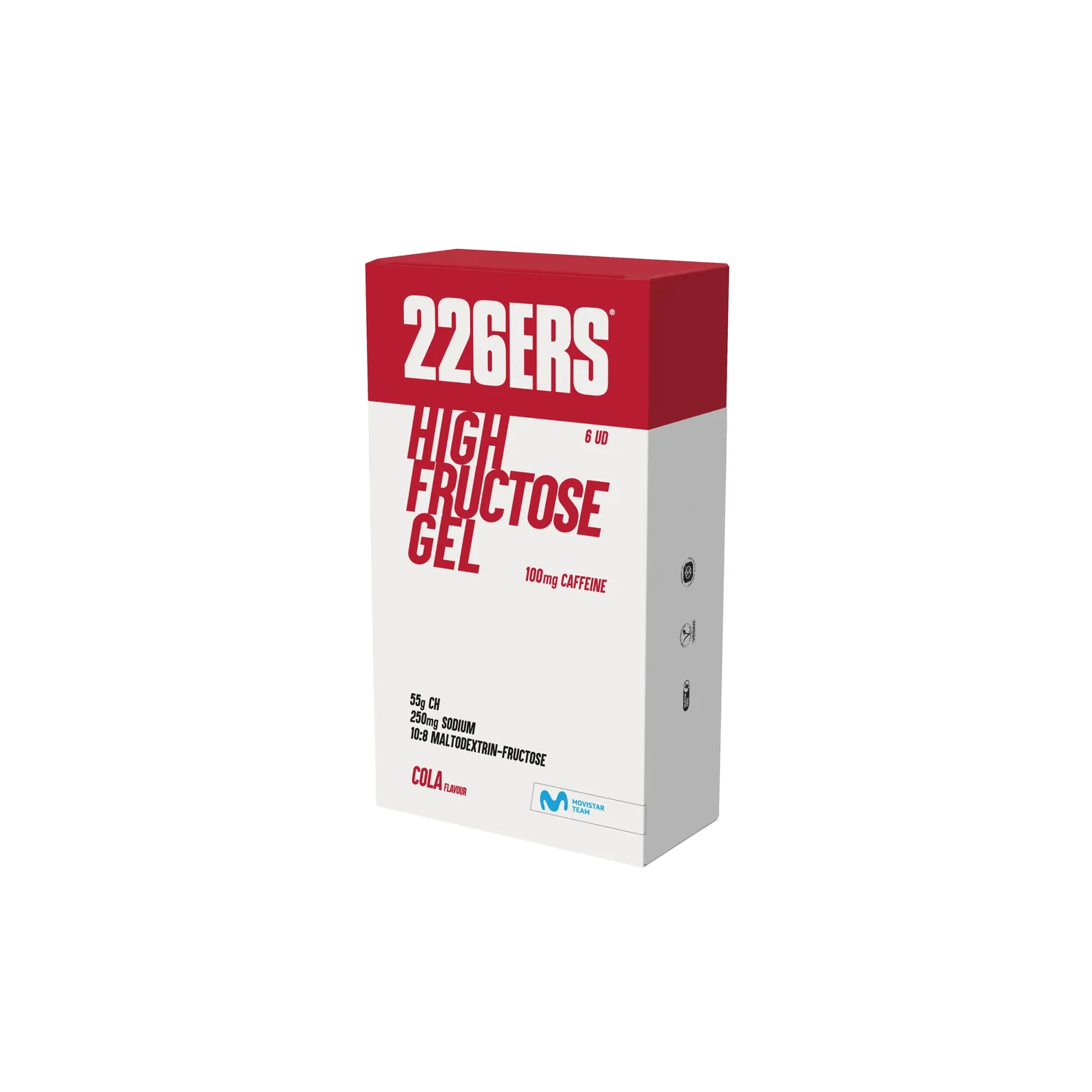 226ERS High Fructose Gel energigel Jordgubb 6 x 80 g 55 g kolhydrat