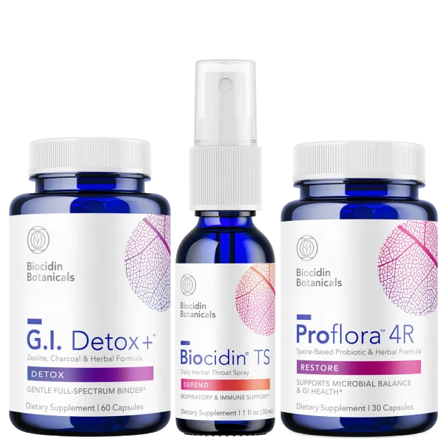 Biocidin Botanicals Travel Bundle resekit 3 delar immun