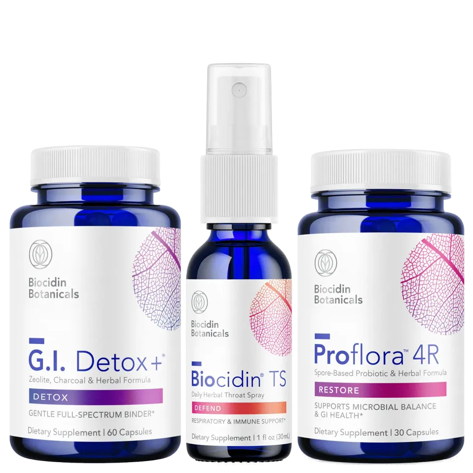 Biocidin Botanicals Travel Bundle resekit 3 delar immun
