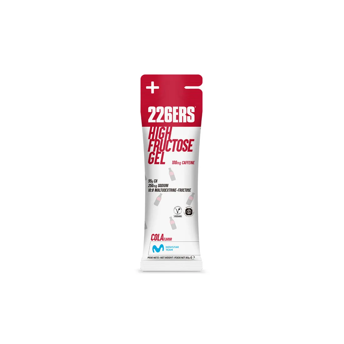 226ERS High Fructose Gel energigel Jordgubb 6 x 80 g 55 g kolhydrat