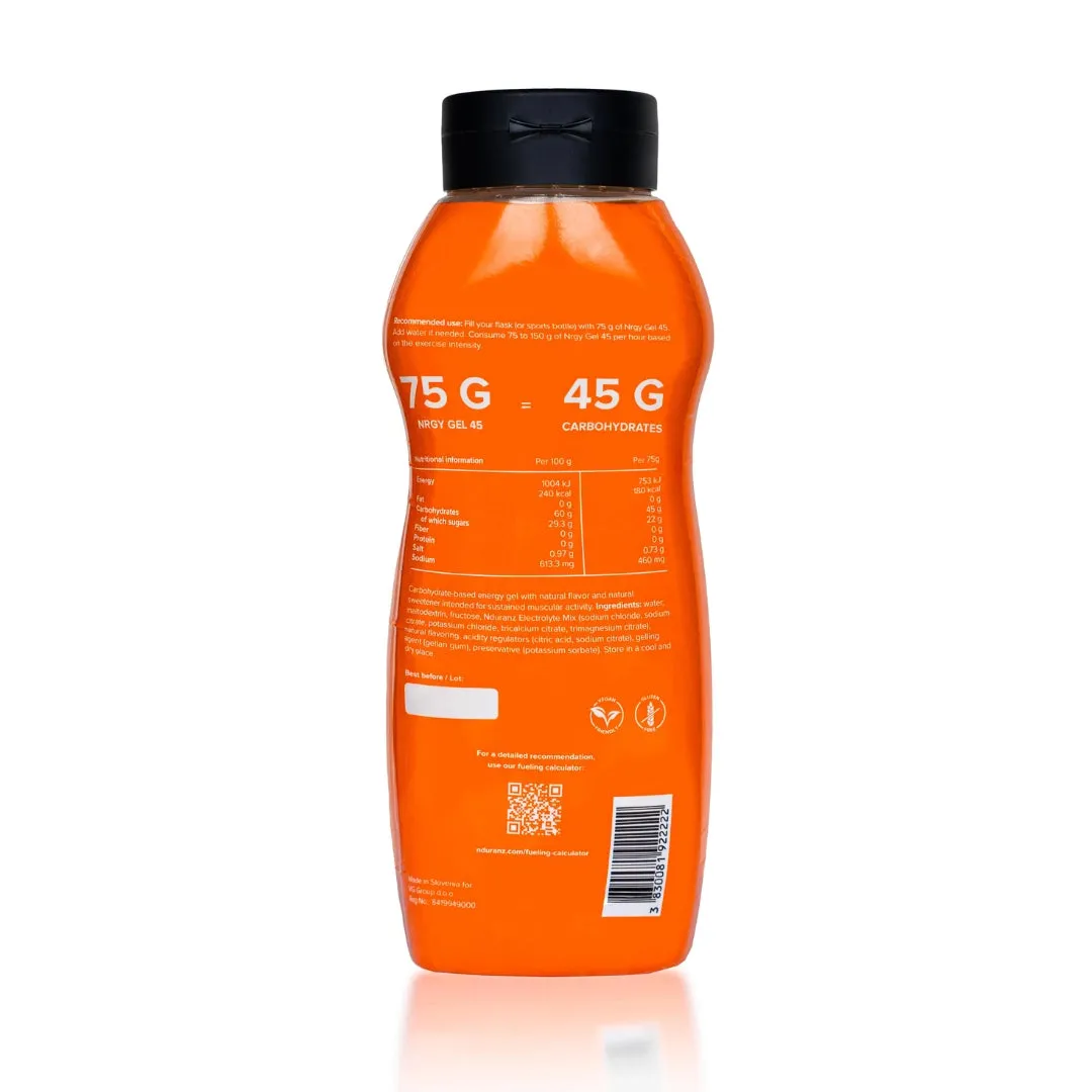 Nduranz Nrgy Gel 45 energigel Orange refill 1000 g elektrolyter