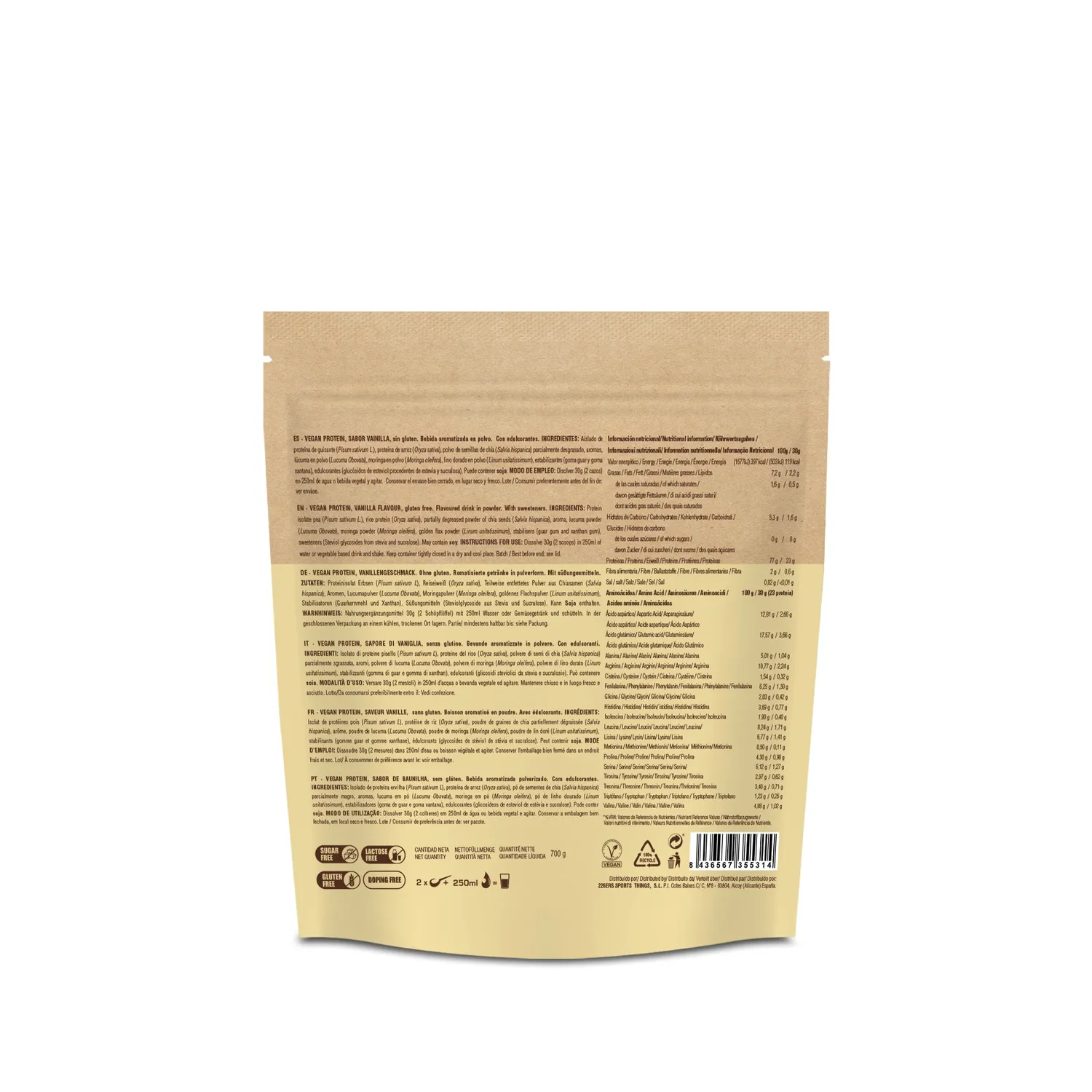 226ERS Vegan Protein proteinpulver choklad 700 g