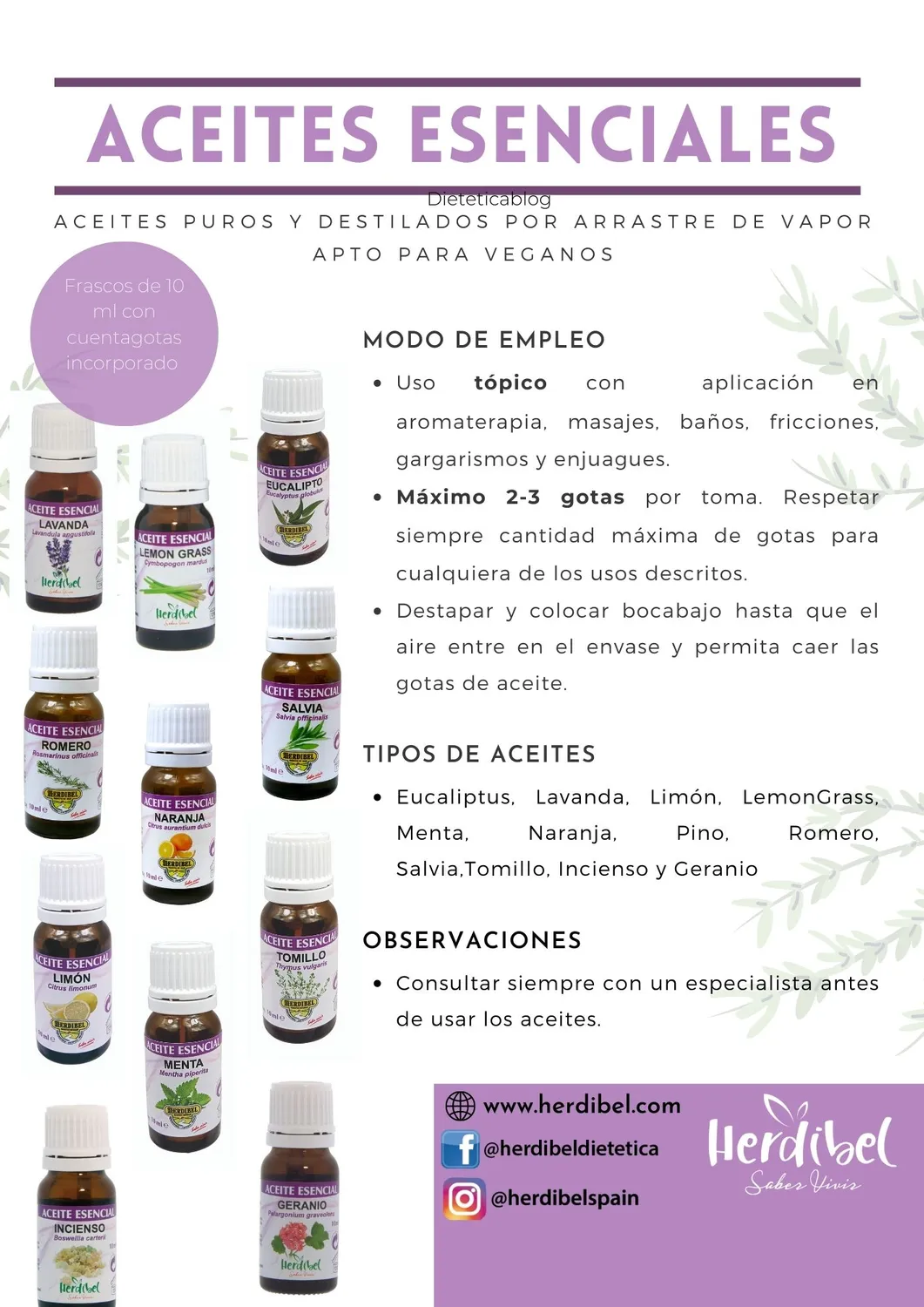 Herdibel eterisk tallolja 10 ml Pinus sylvestris