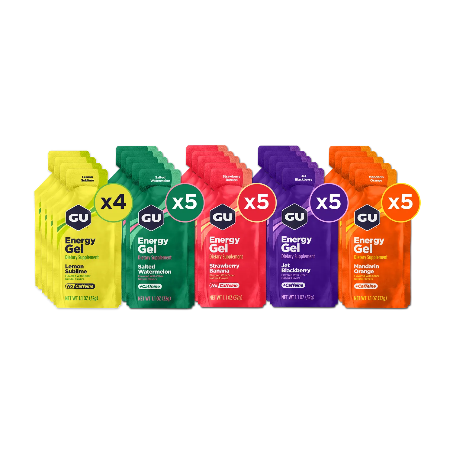 GU Energy Original energigel tri-berry 24-pack elektrolyter