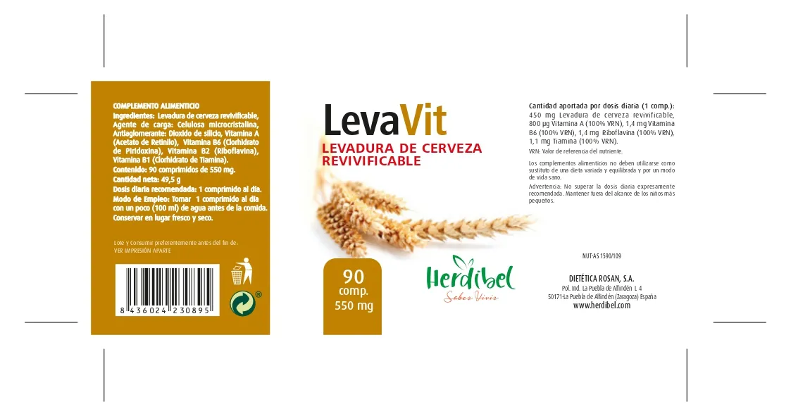 Herdibel Levavit öljästtabletter 90 st energi