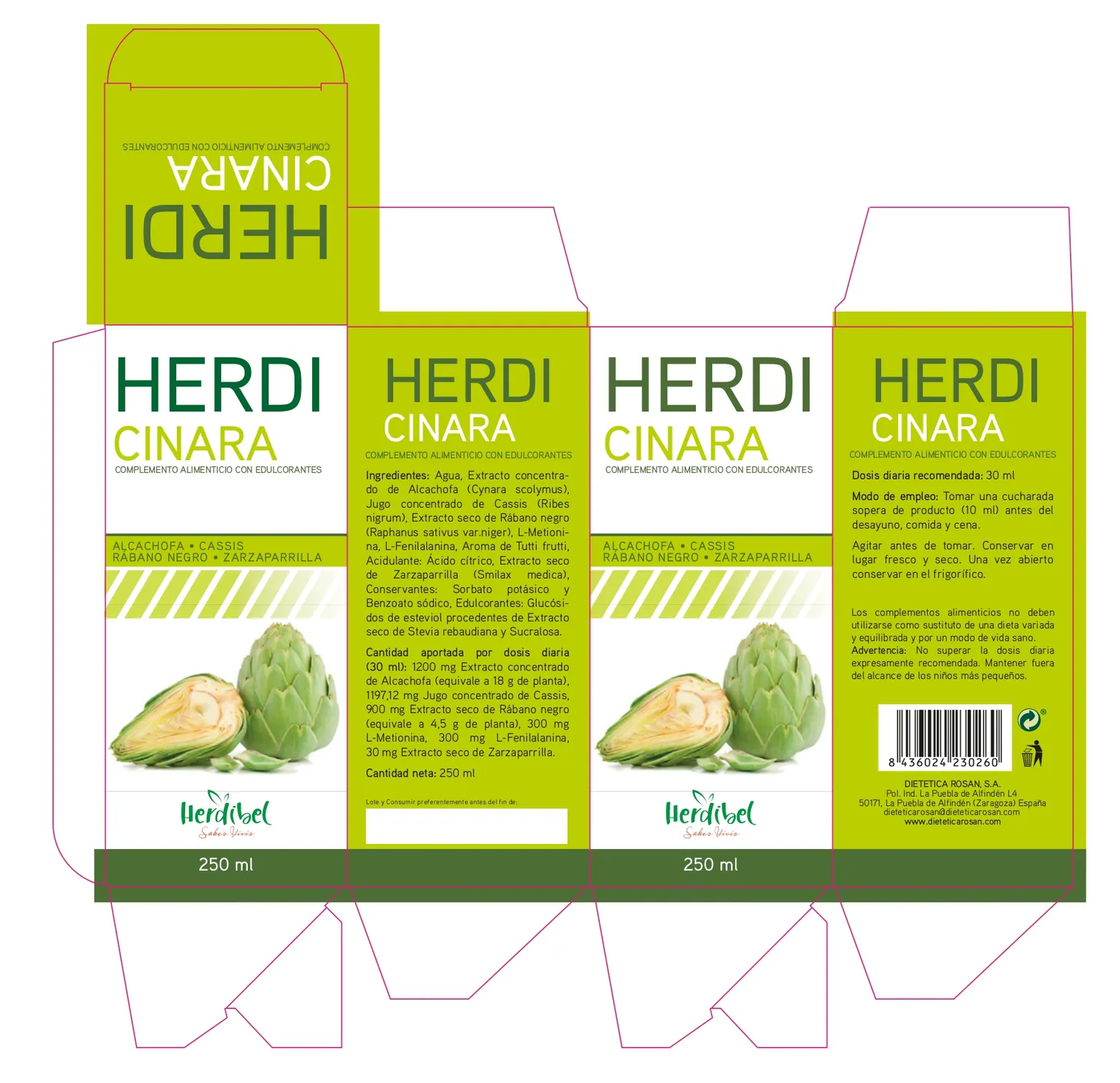 Herdibel Herdicinara kronärtskockstillskott detox