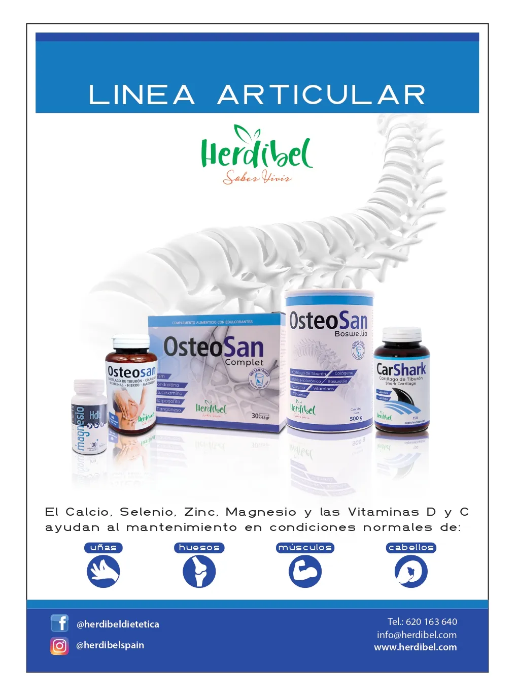 Herdibel Osteosan Complet ledtillskott 30 sticks MSM