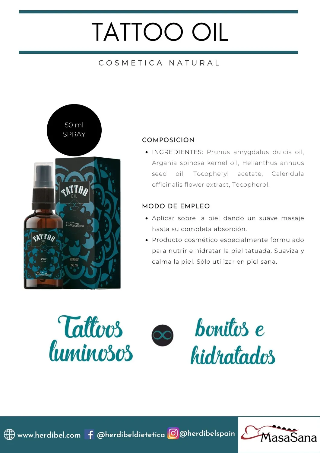 Herdibel Tattoo Oil tatueringolja argan mandelolja