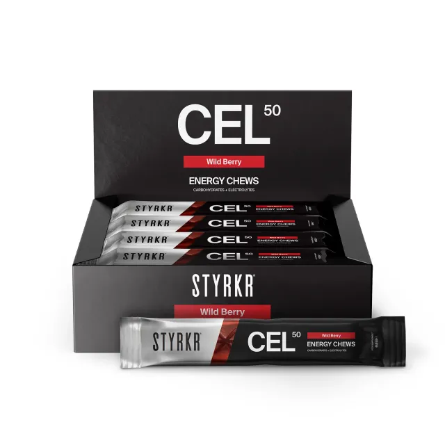 Styrkr CEL50 Berry energitugg 50 g kolhydrater elektrolyter
