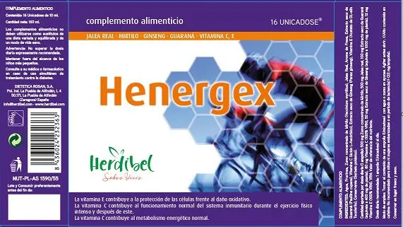 Herdibel Henergex vitamindryck 16 doser C+E