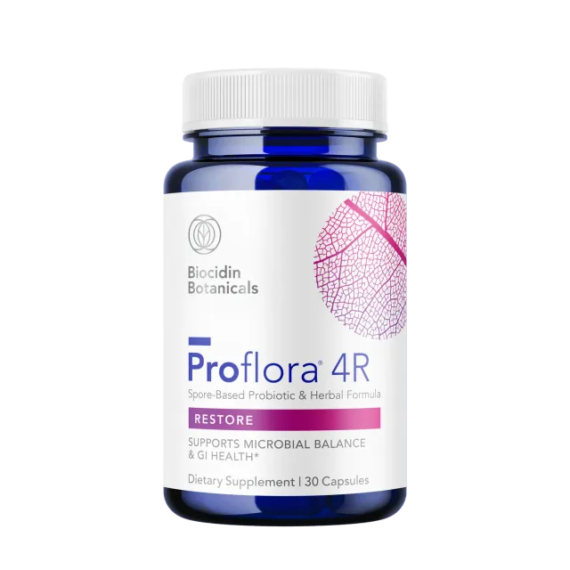 Biocidin Botanicals Proflora 4R probiotika 30 kapslar spor