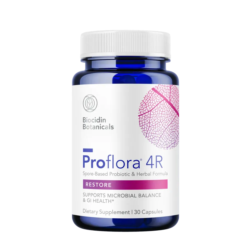 Biocidin Botanicals Proflora 4R probiotika 30 kapslar spor