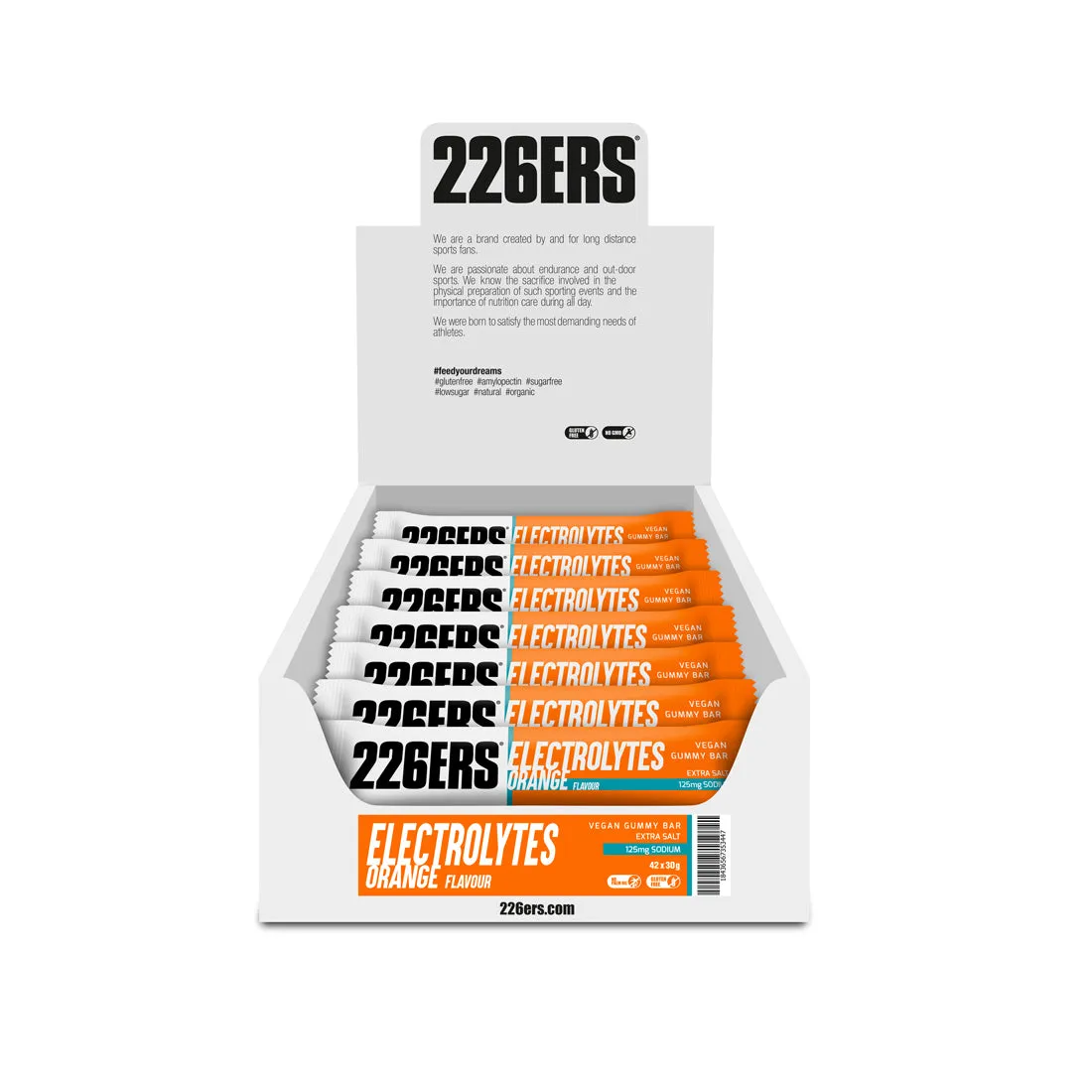 226ERS Vegan Gummy Bar energibar Lime 42-pack