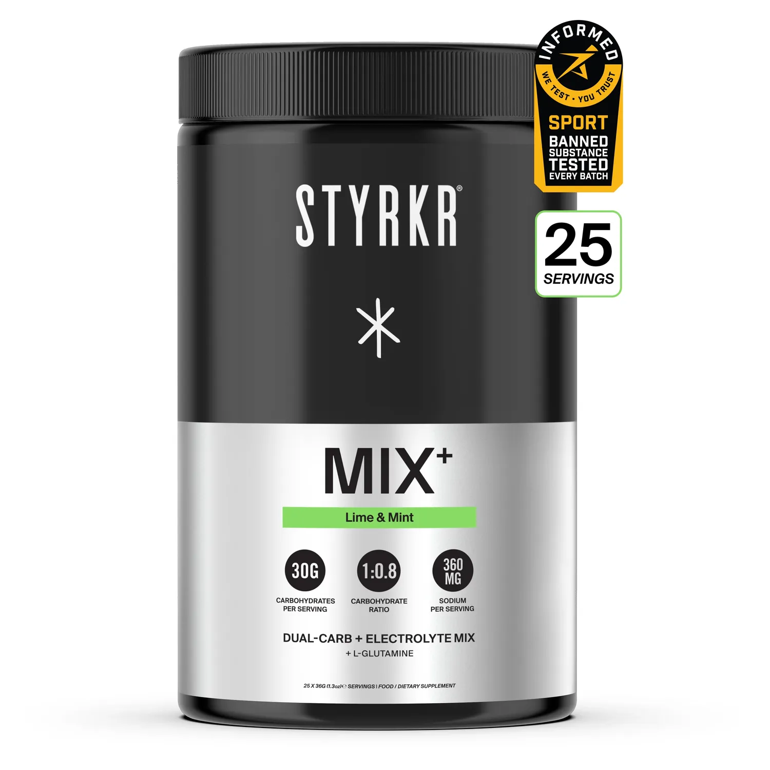 Styrkr MIX+ Lime Mint sportdryck 555 g