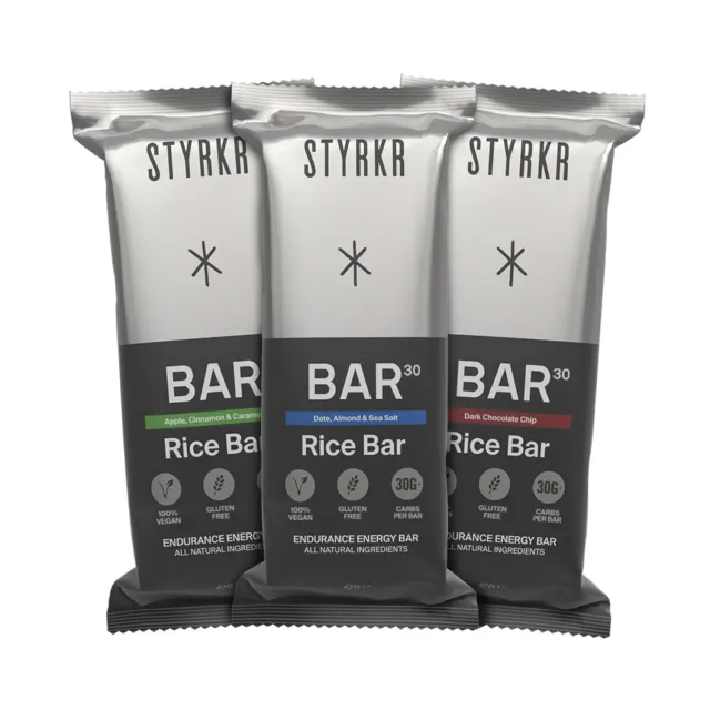 Styrkr BAR30 energibar risbar 12-pack 30g kolhydrater