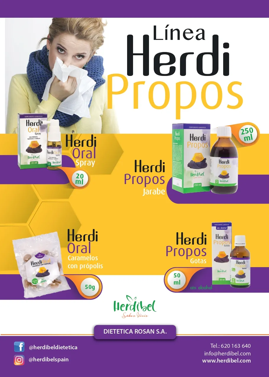 Herdibel Herdipropos droppar 50 ml alkoholfri hals
