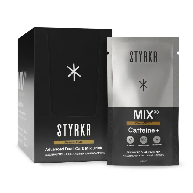 Styrkr MIX90 sportdryck koffein 12-pack 90g kolhydrater