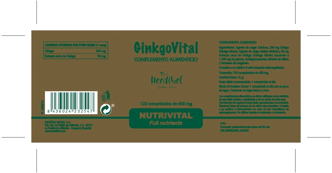 Herdibel GinkgoVital tabletter 120 st cirkulation