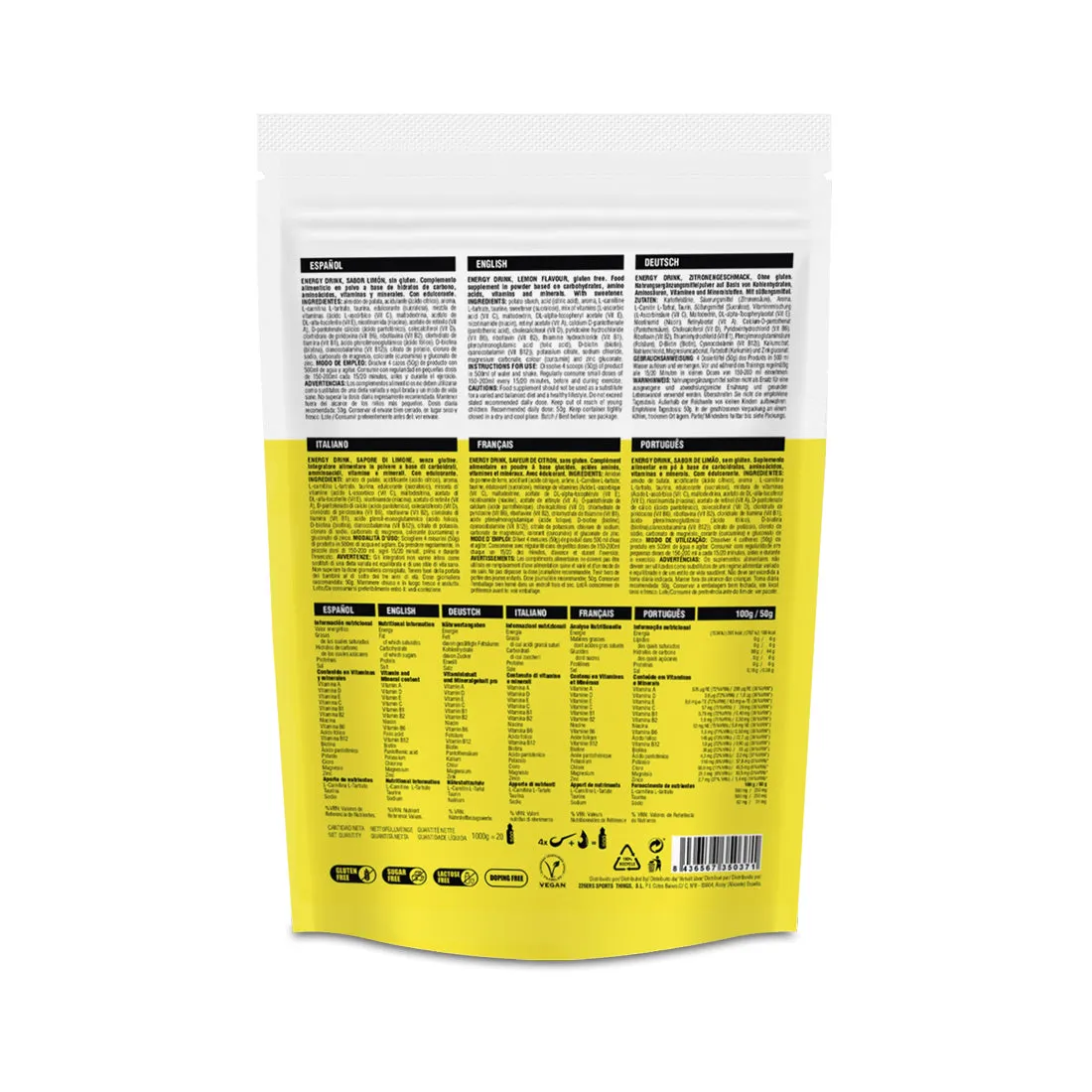 226ERS Energy Drink sportdryck citron 500 g koffeinfri