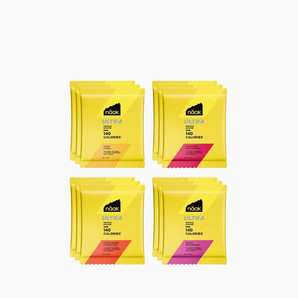 Näak Ultra Waffle 140 energivåffla 12-pack mixade smaker