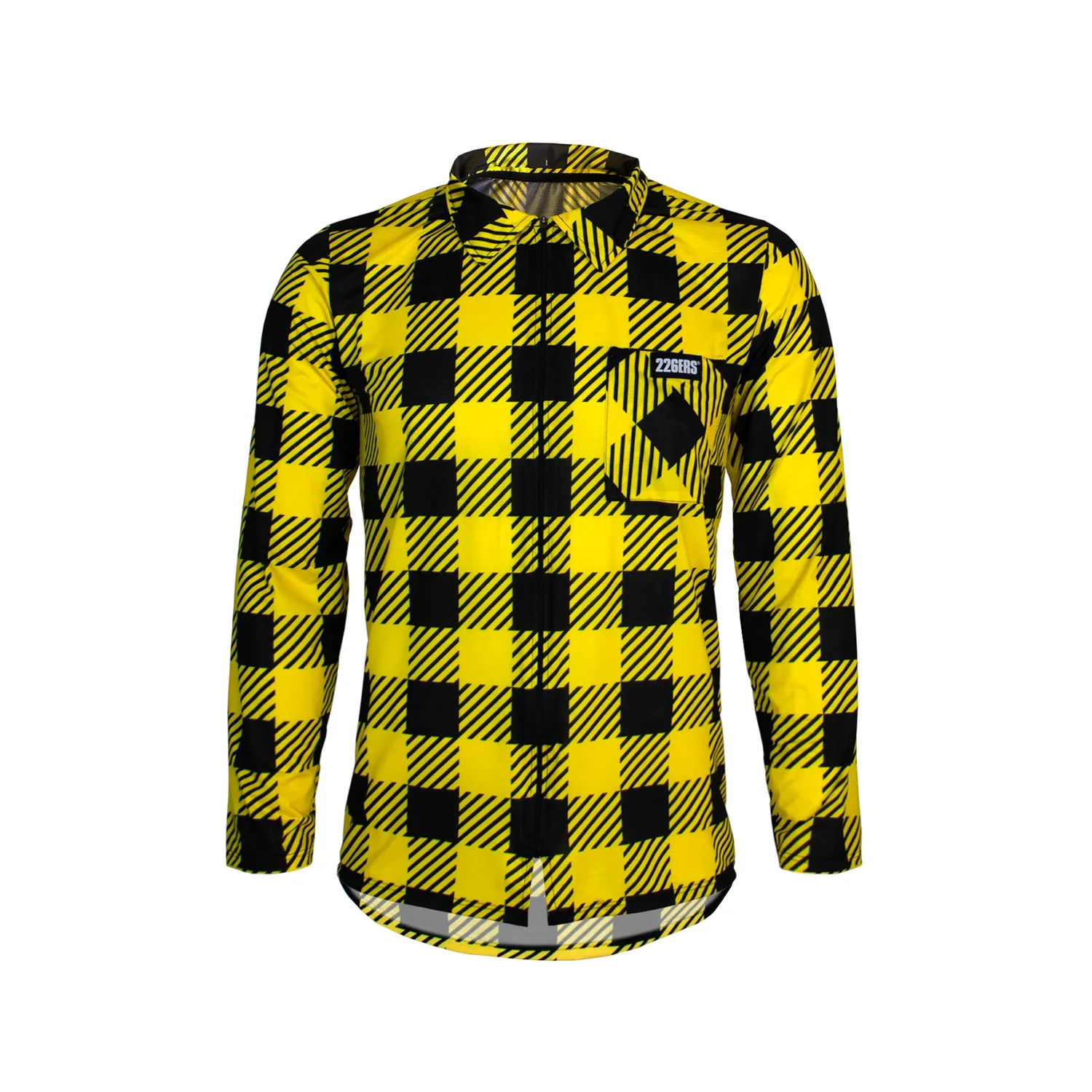 226ERS Plaid cykeltröja blå M rutig