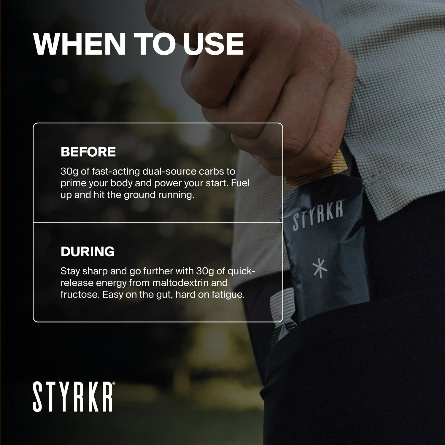 Styrkr GEL30 Caffeine+ energigel koffein 12-pack 30 g