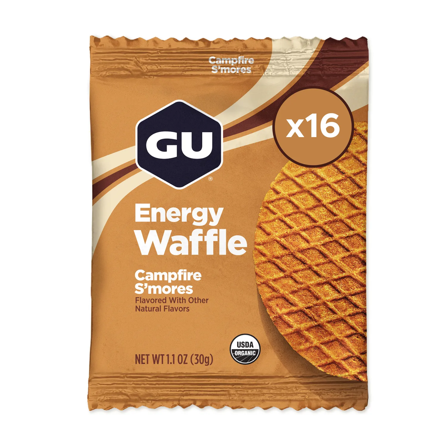 GU Energy Waffle energivåffla lönn-kanel 16-pack