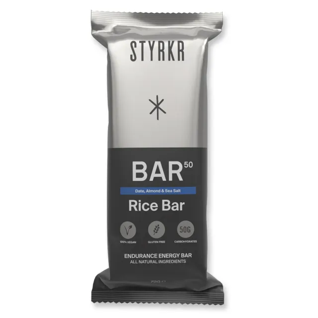 Styrkr BAR50 energibar dadlar mandel havssalt 12-pack