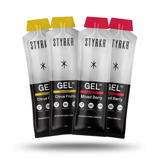 Styrkr GEL50 energigel provbox 50 g kolhydrater