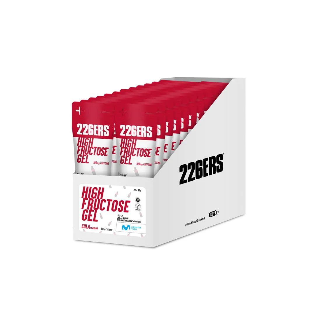 226ERS High Fructose energigel körsbär koffein 24x80g