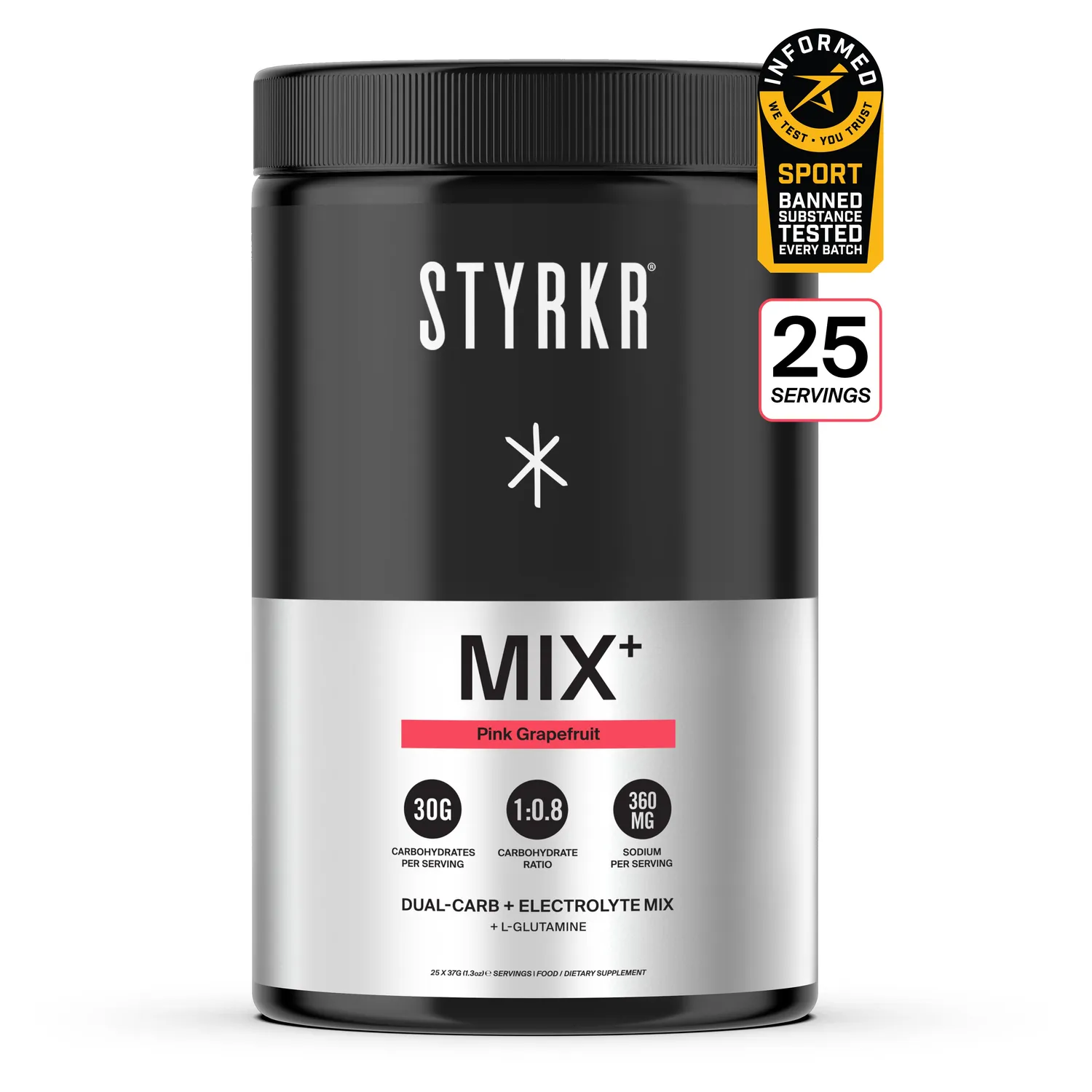 Styrkr MIX+ Pink Grapefruit sportdryck 556 g
