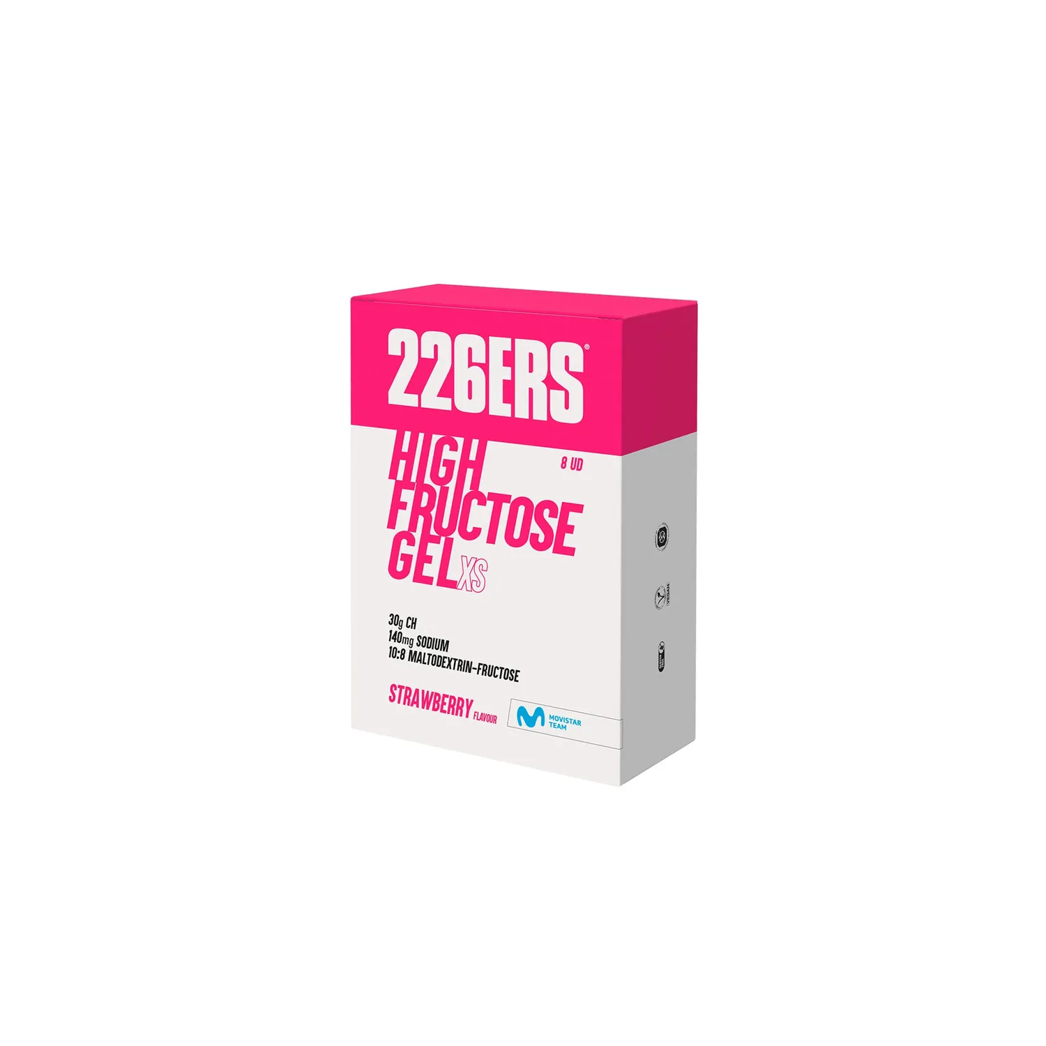 226ERS High Fructose Gel energigel 8x44g jordgubb högkolhydrat