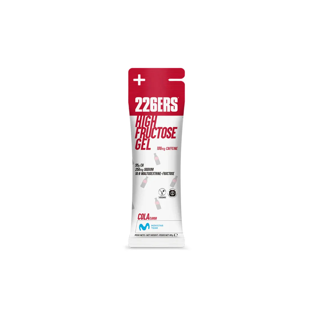 226ERS High Fructose energigel körsbär koffein 24x80g