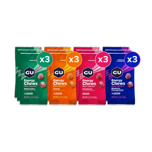 GU Energy Energy Chews energitugg fruit punch 12-pack